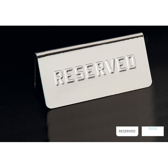 "Reserved" Stainless Steel Table Plate